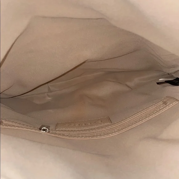 Express Cream Clutch with Tassel and Flap Closure - Picture 5 of 6